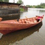 Деревянная лодка Кижанка