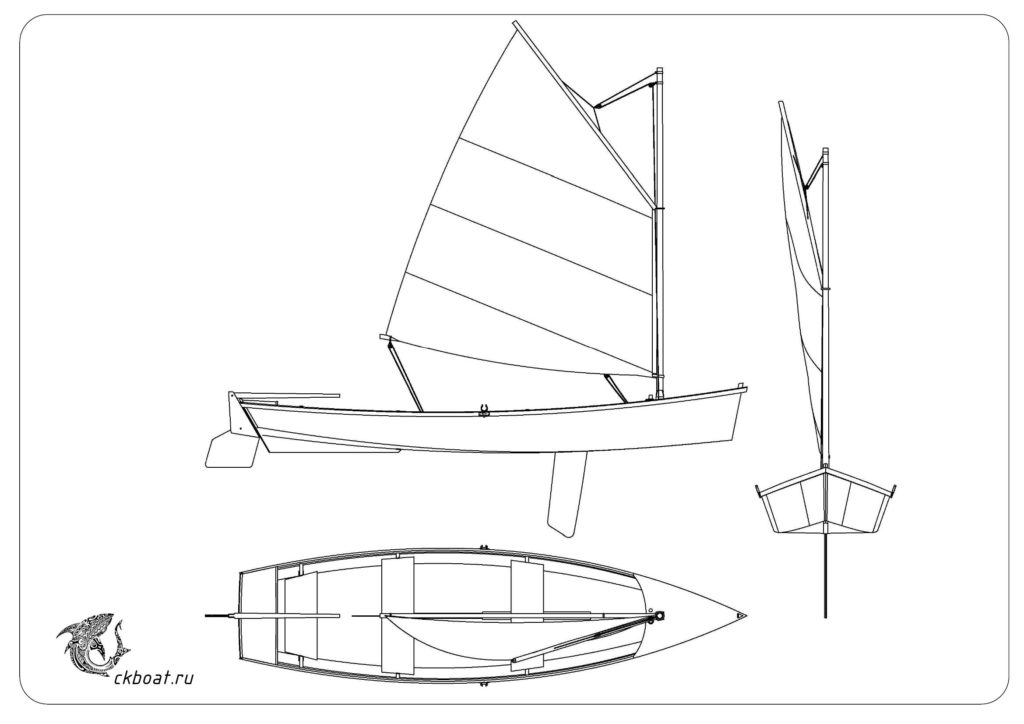 лодка парусная чертеж