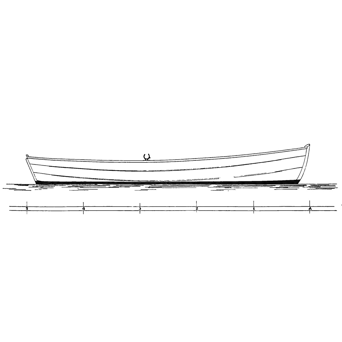 Плоскодонная гребная лодка Mabel