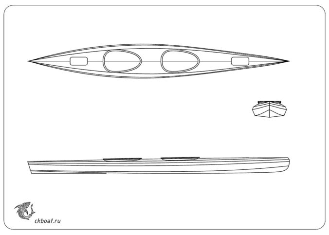 Каяк морской двухместный StreamLiner 770