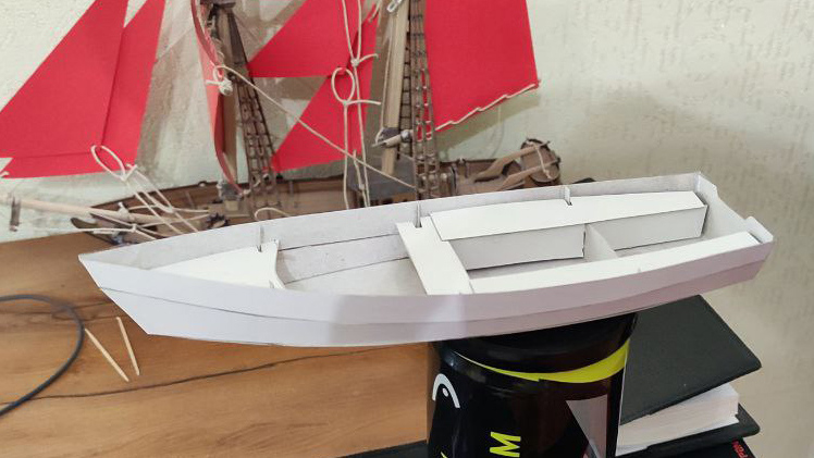 Модель лодки Щука 5 из бумаги