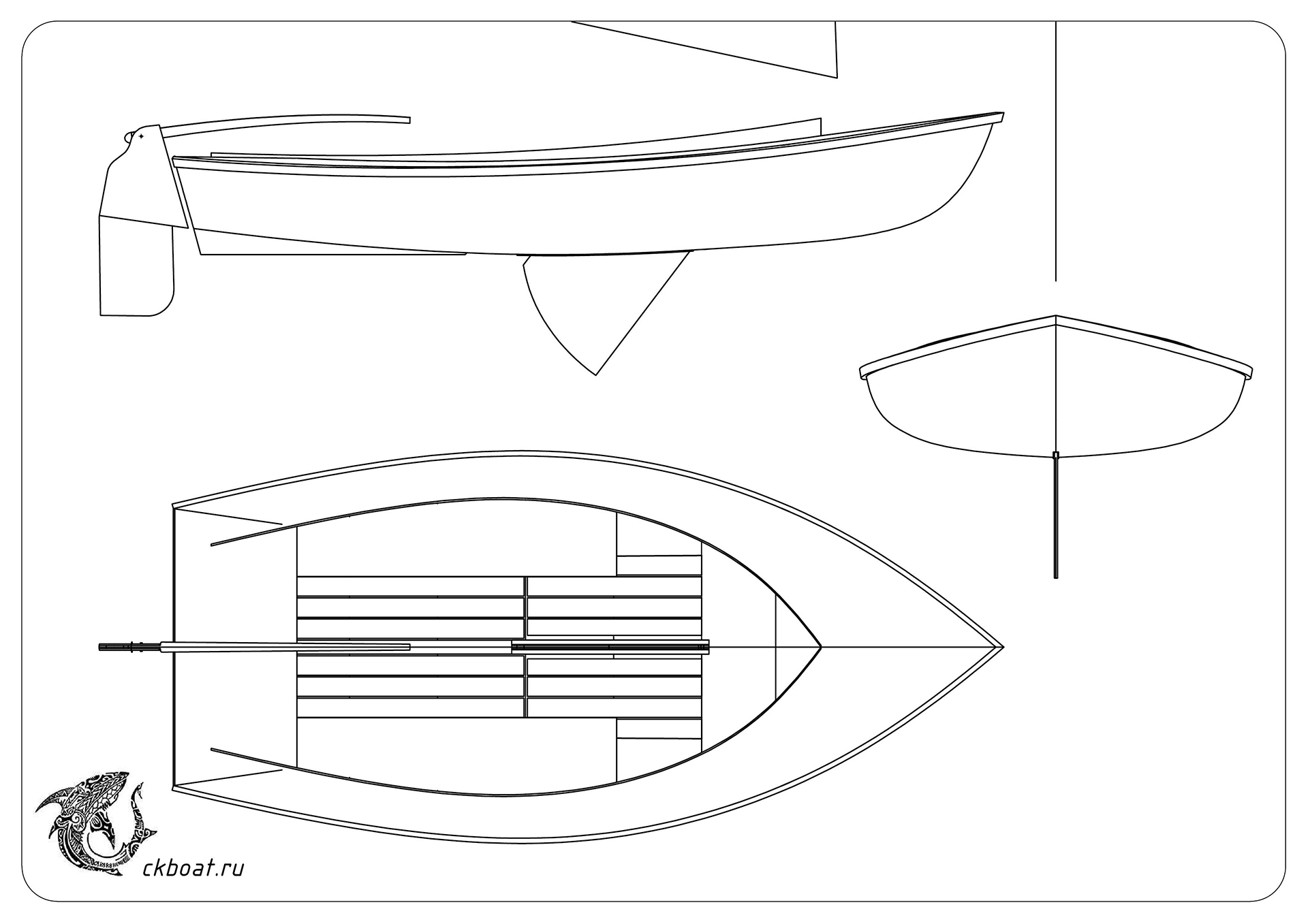 Прицеп для лодки WRM Boat trailer 4